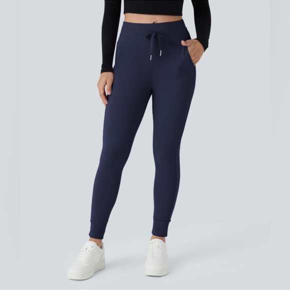 HALARA Pants - Halara Softlyzero™ High Waisted Drawstring Side Pocket Plain Full Length Joggers
